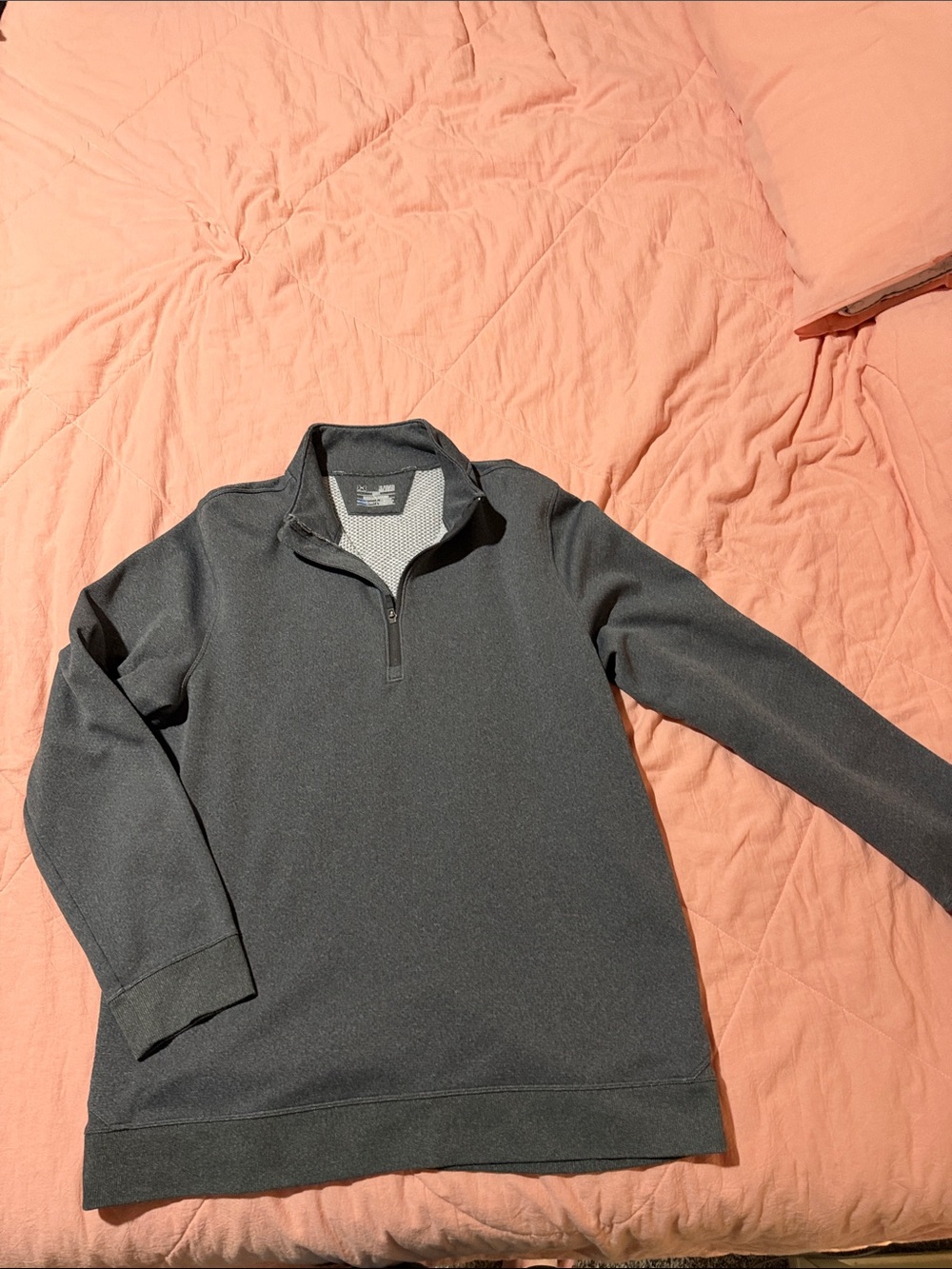 Under Armour Men's Charcoal Gray Quarter-Zip Performance Sweater